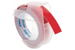 Dymo S0898150 520102, 9mm x 3m, бял печат/червен фон, оригинална лента