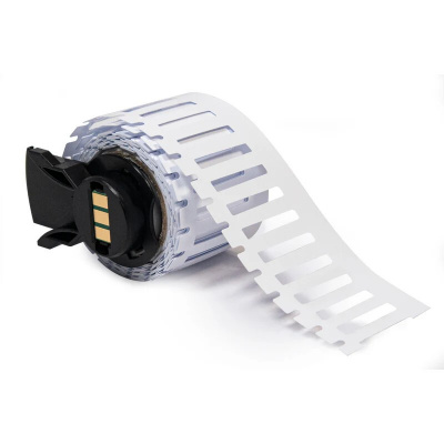 Brady M7-12x4.4-7696-WT / 311997, BMP71 Rigid DuraSleeve вложки за маркиране на кабели, 12.00 mm x 4.40 mm