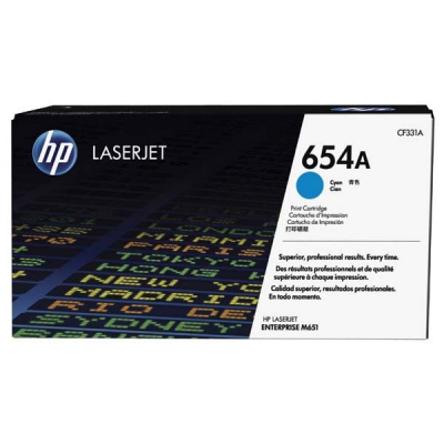 HP 654A CF331A лазурен (cyan) оригинален тонер