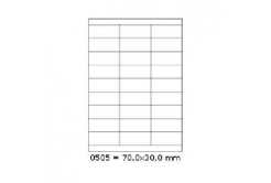 Самозалепващи етикети 70 x 30 mm, 27 етикети A4, 100 листа