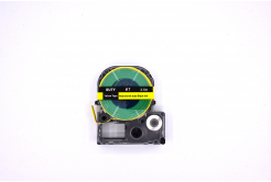 Epson SU7Y, 7mm, 12mm x 2, 5m, черен печат / жълт фон, свиваема лента, съвместима