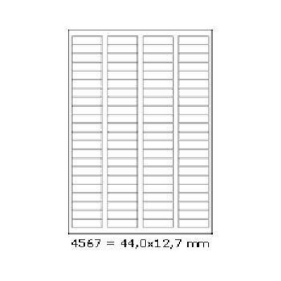 Самозалепващи етикети 44 x 12,7 mm, 88 етикети A4, 100 листа