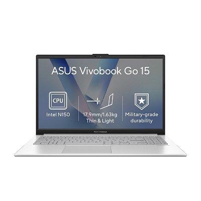 ASUS Vivobook Go 15/E1504TA-BQ163W/N150/15,6"/FHD/8GB/128GB/Intel int/W11H/Сребрист/2R