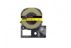 Epson LC-SC9YR, 9mm x 8m, червен печат / жълт фон, съвместима лента