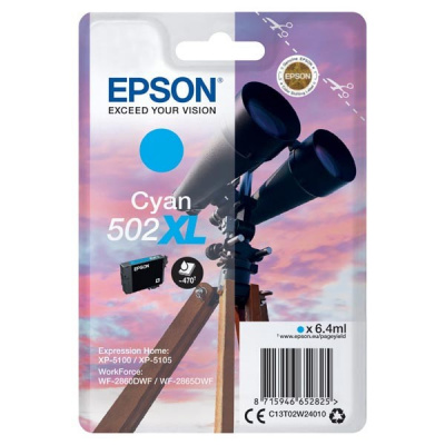 Epson 502XL T02W240 циан (cyan) оригинална касета