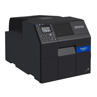 Epson ColorWorks C6000Ae (mk) C31CH76102MK, цвят принтер за етикети, фреза, дисплей, USB, Ethernet, черен
