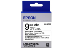 Epson LabelWorks LK-3WBW C53S653007 9мм x 9м, черно копиране / бял фон, силно лепищ, оригинален лента