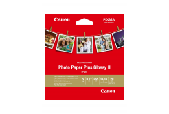 Canon Photo Paper Plus Glossy II 2311B060, 265 г/м2, 5x5", 13x13см, 20 бр., лъскав, бял, фотографска хартия