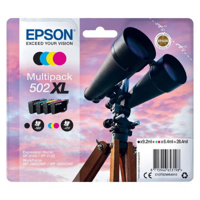 Epson 502XL T02W640 CMYK оригинален комплект касети