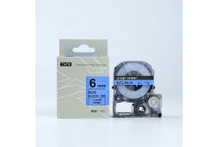 Epson LTS6BW, 6mm x 5m, син шрифт / бял фон, съвместима лента