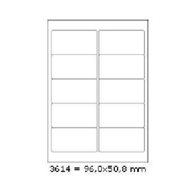 Самозалепващи етикети 96 x 50,8 mm, 10 етикети A4, 100 листа