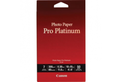 Canon Photo Paper Pro Platinum PT-101 2768B014, 300 г/м2, 10x15см, 50 бр., лъскав, бял, фотографска хартия