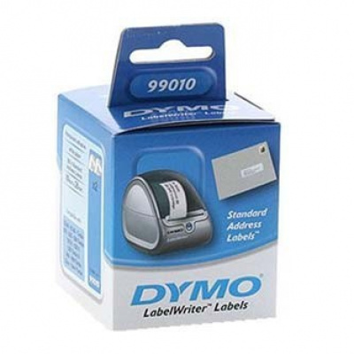 Dymo 99010, S0722370, 28мм x 89мм, бели, адресирани хартиени етикети