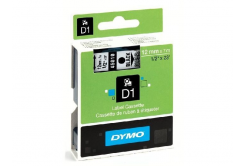 Dymo D1 45018, S0720580, 12mm x 7m, черен печат / жълт фон, оригинална лента