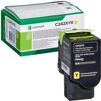 Lexmark C242XY0 жълт (yellow) оригинален тонер