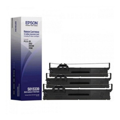 Epson C13S015339, черно, оригинална боядисваща лента, 3 бр