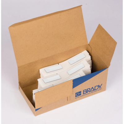 Brady M6-08-7593-WT / 312040, Етикети за подмяна на гравирани табели, 19 mm x 48 mm