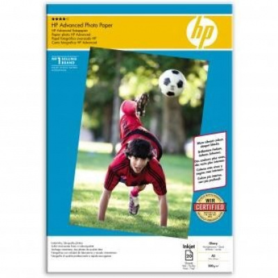 HP Advanced Glossy Photo Paper Q8697A, 250 г/м2, A3, 20 бр., лъскав, бял, фотографска хартия