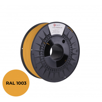 C-Tech 3DF-P-PETG1.75-1003 3D филамент, PREMIUM LINE, PETG, RAL1003, 1,75mm, 1000g, Сигнално жълт (Signal yellow)