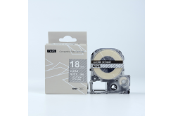 Epson LK-ST18SW, 18mm x 9m, бял печат / прозрачен субстрат, съвместима лента
