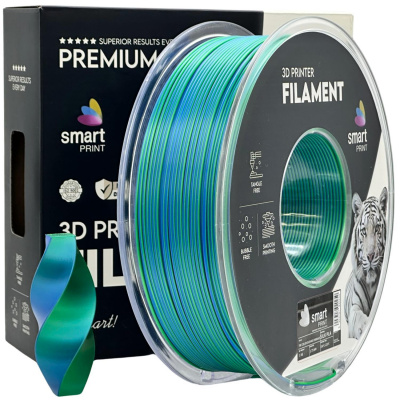 Smart Print FG-S111-E1, 3D филамент, PLA Silk, 1,75mm, 1000g, Dual Color, Многоцветен (Oceans embrace)