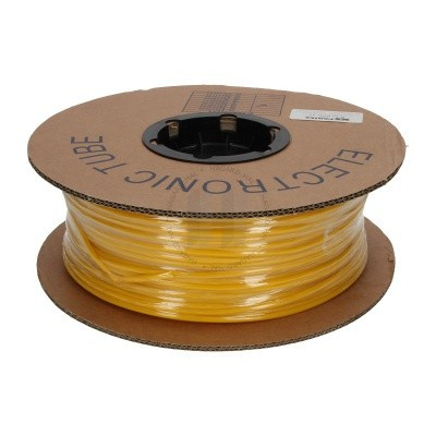 PVC овална тръба за маркиране, диаметър 1,3-2,2mm, напречно сечение 0,25-0,5mm, Жълт, 100m