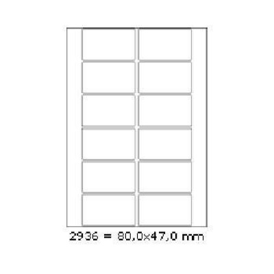 Самозалепващи етикети 80 x 47 mm, 12 етикети A4, 100 листа