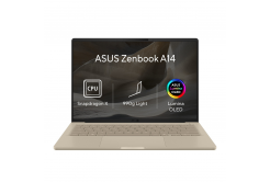 ASUS Zenbook A14/UX3407QA-OLED180W/SD-X1-26-100/14"/WUXGA/16GB/1TB/Adreno/W11H/Златен/2R