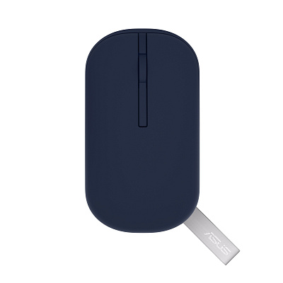 ASUS Marshmallow MD100 Lite/Пътна/Оптична/1 600 DPI/USB+BT/Синя
