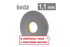 3M VHB™ 4941-P, tl. 1,1 mm; světle šedá oboustranně velmi silně lepicí akrylová páska 6 mm x 33 m