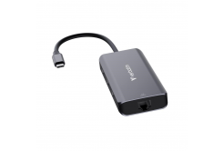 VERBATIM Докинг станция USB-C, 6v1, RJ45, HDMI, USB-C PD, 3xUSB 3.0, сив
