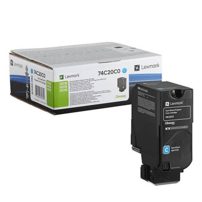 Lexmark 74C20C0 лазурен (cyan) оригинален тонер