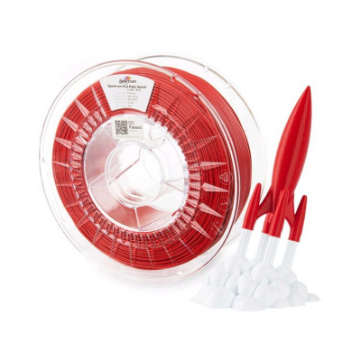 Spectrum 81054 3D филамент, PLA High Speed, 1,75mm, 1000g, червен цвят на движението
