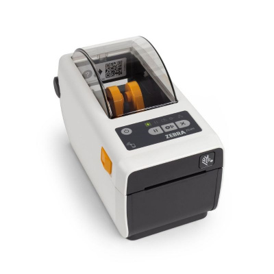 Zebra ZD411 ZD4AH23-D0EE00EZ DT, 12 точки/мм (300 dpi), принтер за етикети, RTC, USB, USB Host, BT (BLE), Ethernet, EPLII, ZPLII, комплект (USB), бял (Наследник GC420t)