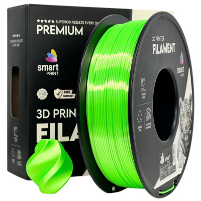Smart Print FG-S94-E1, 3D филамент, PLA Silk, 1,75mm, 1000g, Зелен (Green)