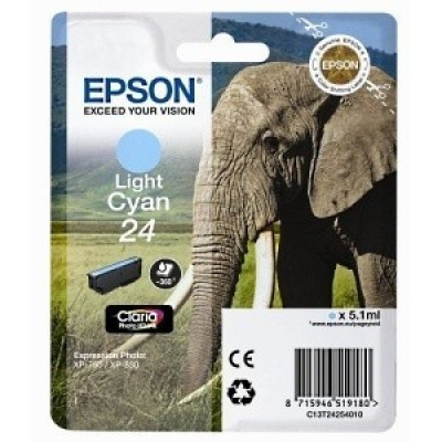 Epson T24254012, T2425 светло циан (light cyan) оригинална касета