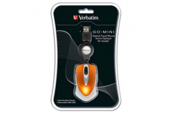 Verbatim 49023, Кабелна мишка, 1000DPI, оптичен, оранжев