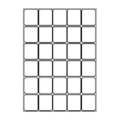 Самозалепващи етикети 40 x 46 mm, 30 етикети A4, 100 листа