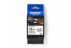 Brother TZ-FX231 / TZe-FX231 Pro Tape, 12mm x 8m, черен печат/бял фон, оригинална лента