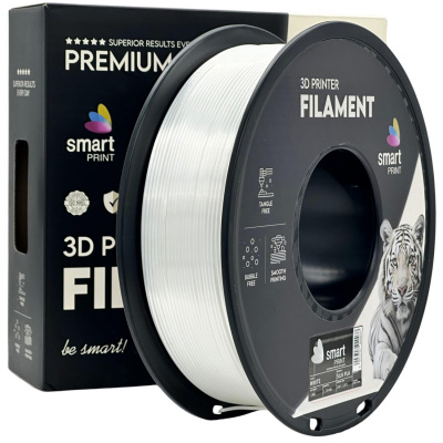 Smart Print FG-S89-E1, 3D филамент, PLA Silk, 1,75mm, 1000g, Бял (White)