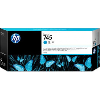 HP 745 F9K03A циан (cyan) оригинална касета