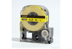 Epson LK-SC18YW, 18mm x 9m, черен печат / жълт фон, съвместима лента