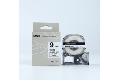 Epson LK-SS9KW, 9mm x 9m, черен печат / бял фон, съвместима лента