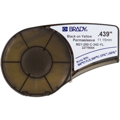 Brady M21-250-C-342-YL / 139752, PermaSleeve Термоусаждаема полиолефинова маншета, 11.15 mm x 2.10 m