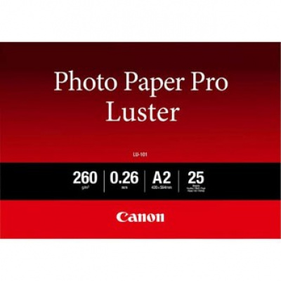 Canon Photo Paper Luster LU-101 6211B026, 16.54x23.39", A2, 25 бр., лъскав, бял, фотографска хартия