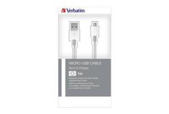 Verbatim 48862 USB кабел (2.0), USB A + microUSB, 1 м, кутия, сребро
