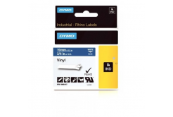 Dymo 1805417 Rhino, 19mm x 5,5m, бял печат/син фон, оригинална лента