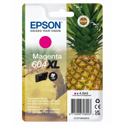 Epson 604XL T10H340 C13T10H34010 магента (cyan) оригинална касета