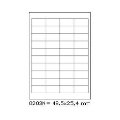 Самозалепващи етикети 48,5 x 25,4 mm, 40 етикети A4, 100 листа