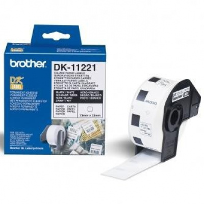 Brother DK-11221, 23mm x 23mm, хартиени етикети, 1000 етикети